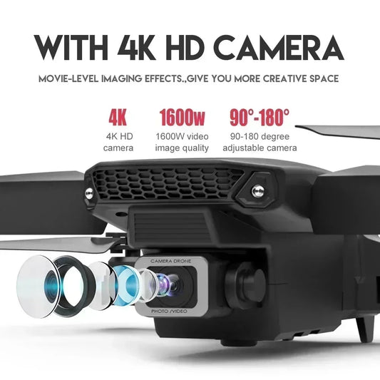 E88 Pro 4K Drone — WiFi FPV Camera Drone with Foldable Design