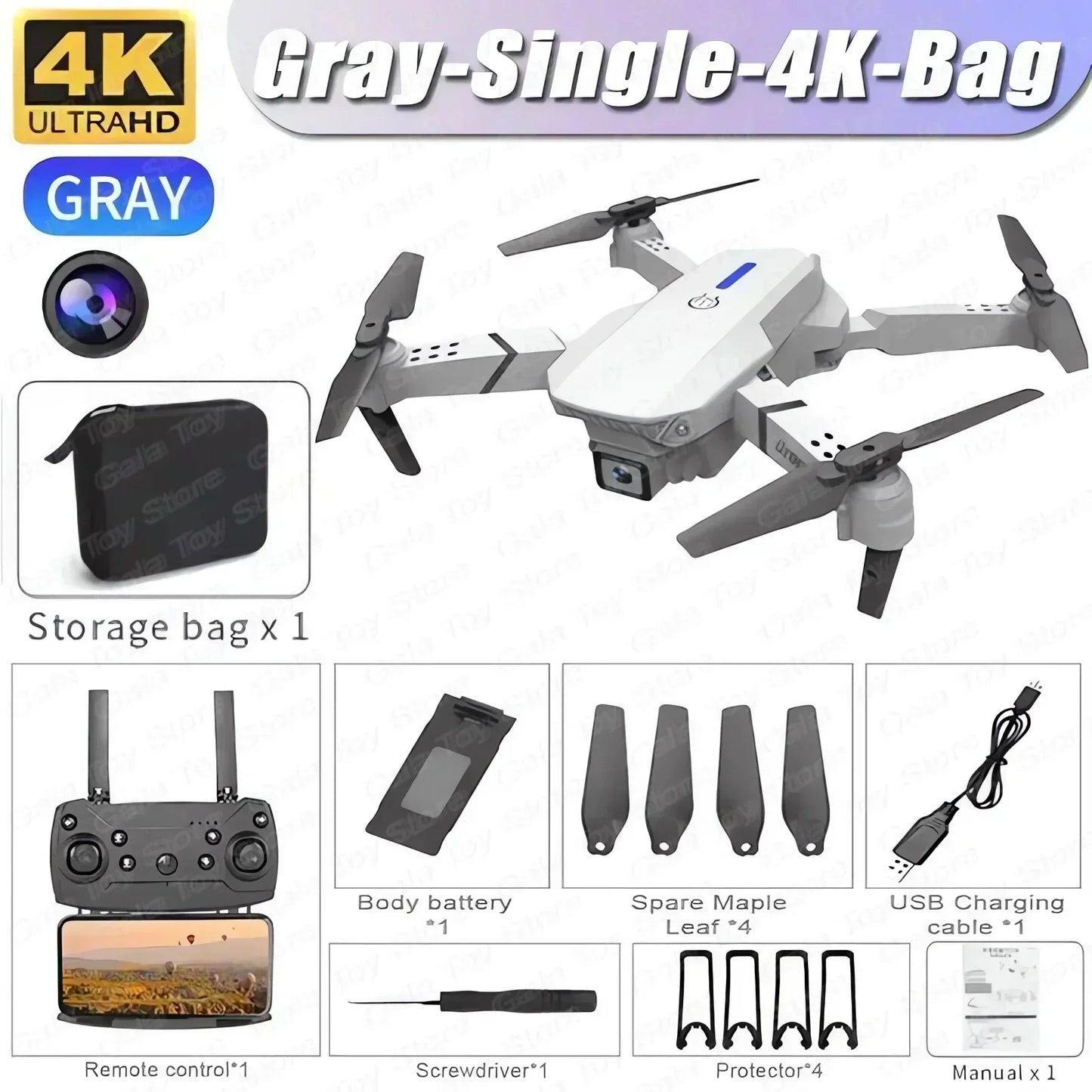 E88 Pro 4K Drone — WiFi FPV Camera Drone with Foldable Design