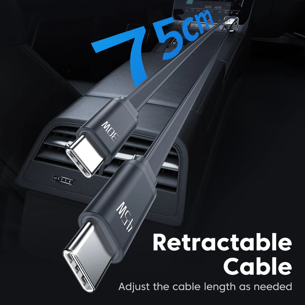 105W Retractable Car Charger — Fast Charge All Your Devices At Once