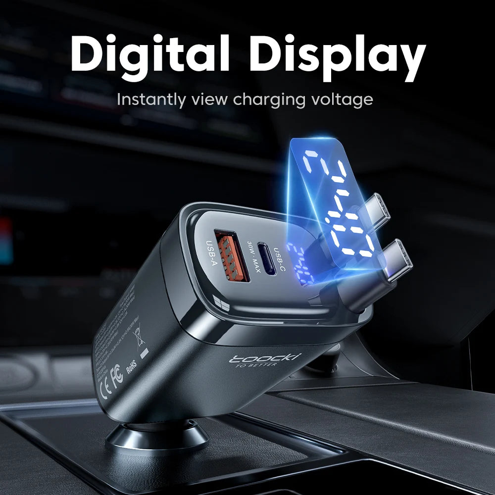 105W Retractable Car Charger — Fast Charge All Your Devices At Once