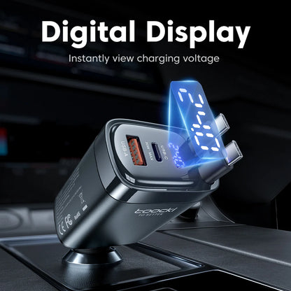 105W Retractable Car Charger — Fast Charge All Your Devices At Once
