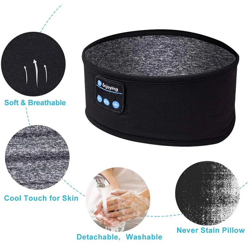 Bluetooth Sleep Headband — Wireless Music Eye Mask for Sleep & Sport