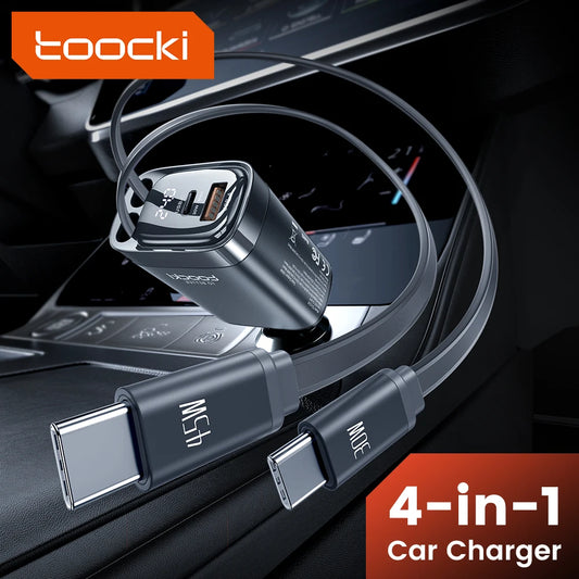105W Retractable Car Charger — Fast Charge All Your Devices At Once