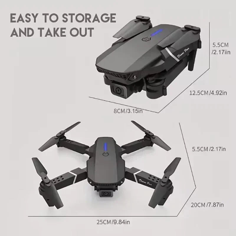 E88 Pro 4K Drone — WiFi FPV Camera Drone with Foldable Design