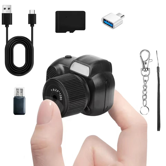 Mini Slr-Shaped 1080P Pocket DV Camera – Portable Body Cam, Action Camera with Display Screen, Loop Recording, & Filters